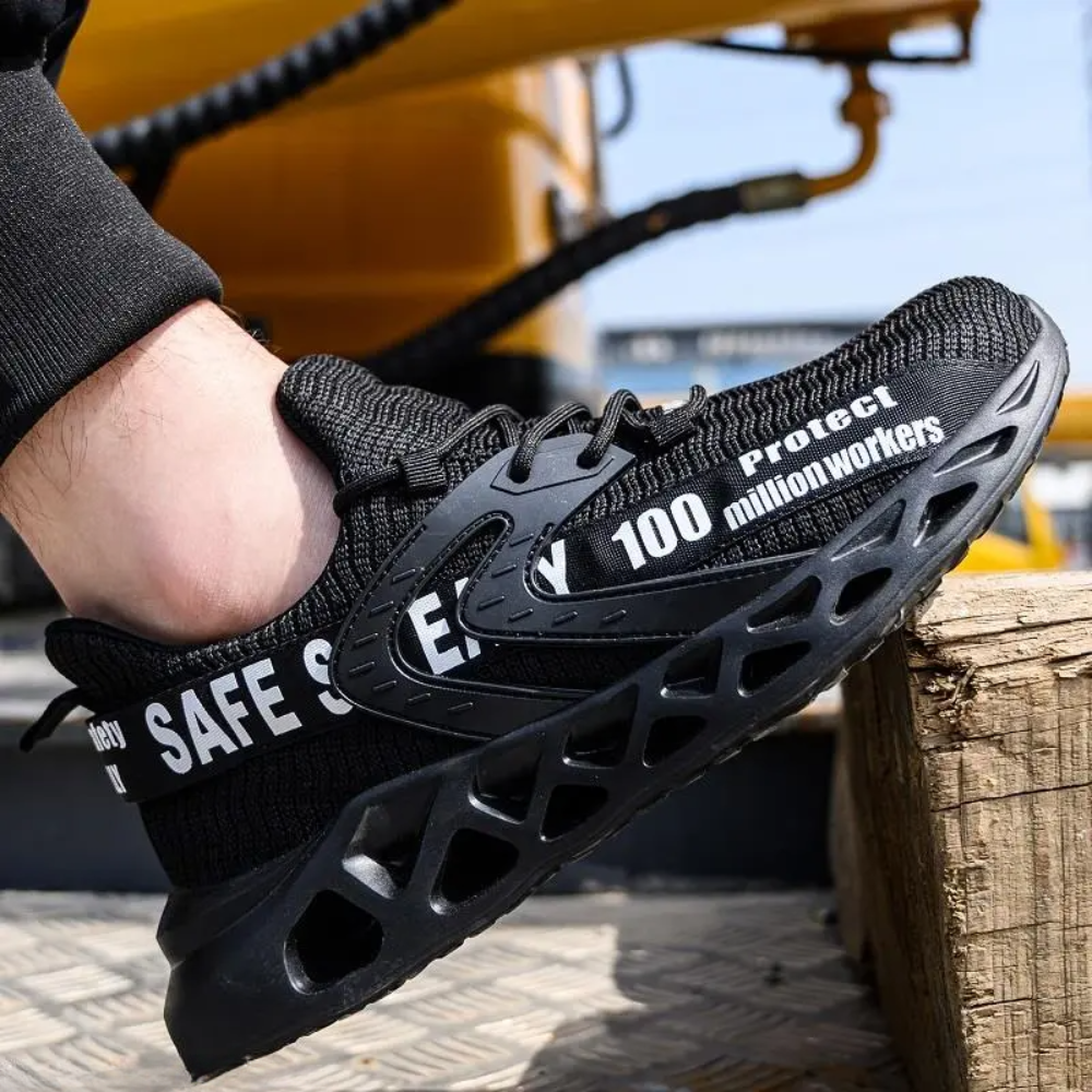Chaussures de sécurité légères avec embout en acier et semelle en Kevlar – Confort et protection optimaux