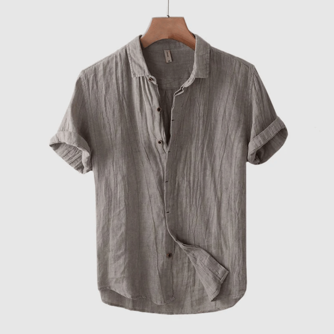 Short Sleeve Linen Shirt for Men – Lightweight and Breathable for Relaxation and Beach