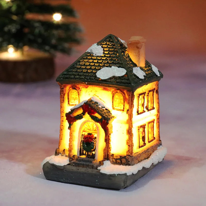 Christmas Light Decorations for Home – Resin Ornaments with Battery for Kids and New Year 2025
