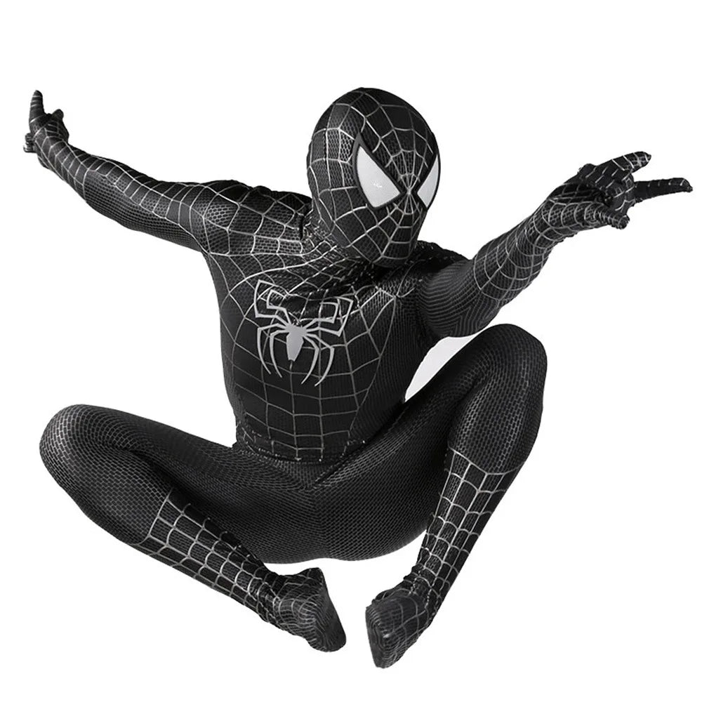 Costume Complet Spiderman Noir Raimi Zentai pour Cosplay et Halloween