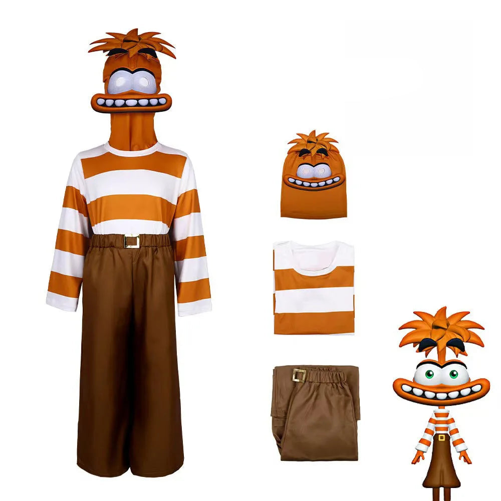 Costume D'Anxiété Unisexe Halloween – Déguisement Complet Inspiré de Inside Out pour Adultes et Enfants