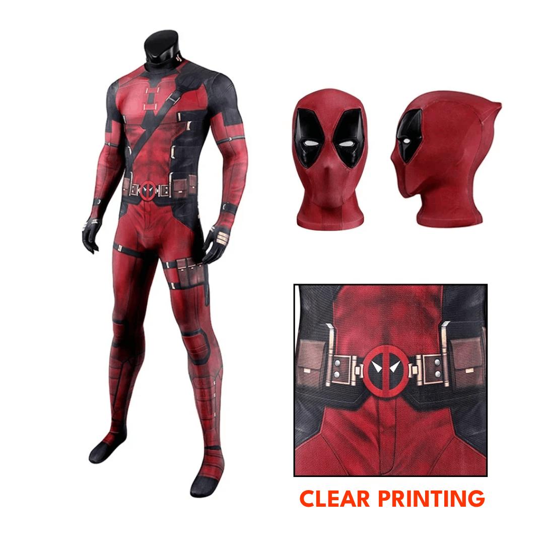 Costume Deadpool pour Adultes et Enfants avec Masque et Accessoires Complets