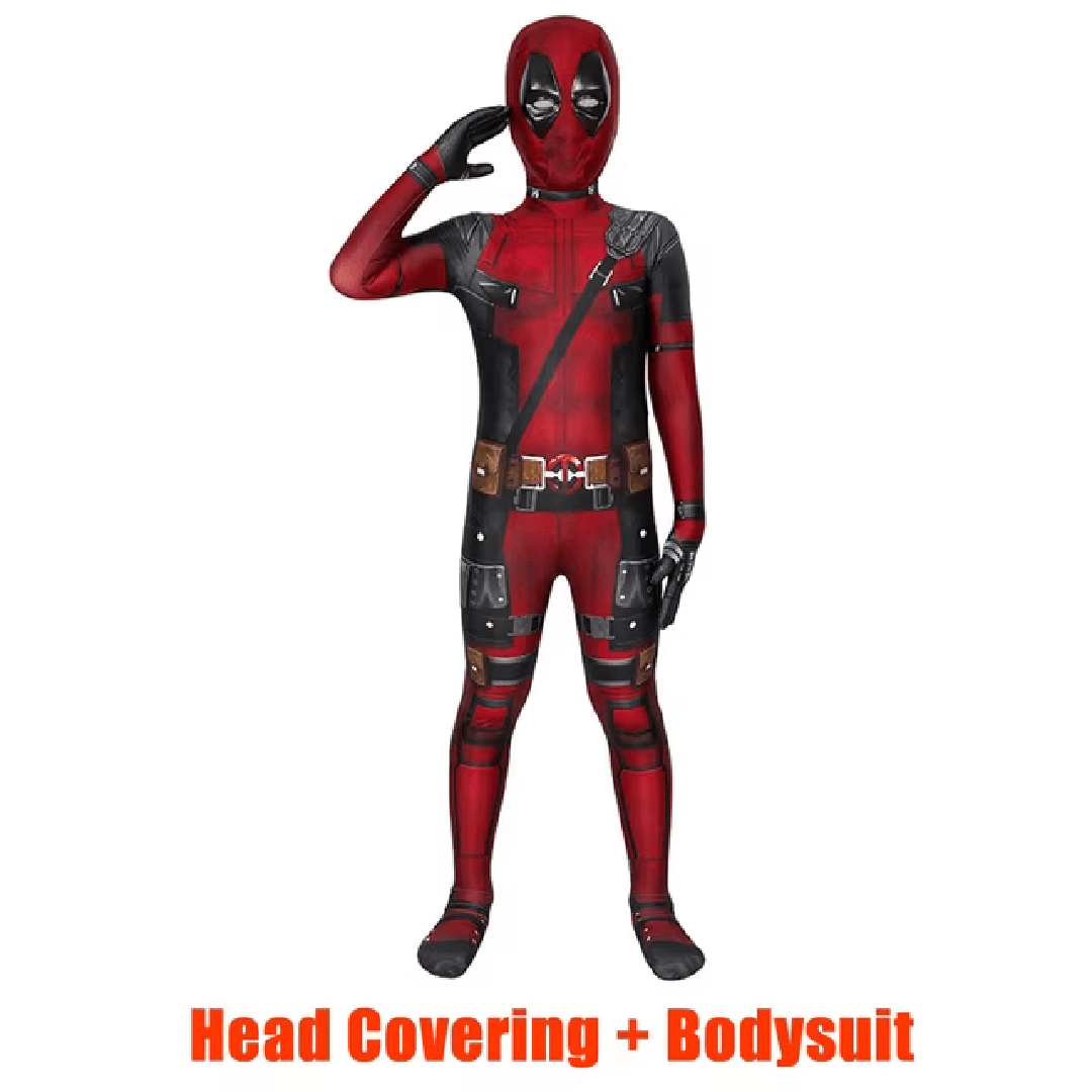 Costume Deadpool pour Adultes et Enfants avec Masque et Accessoires Complets