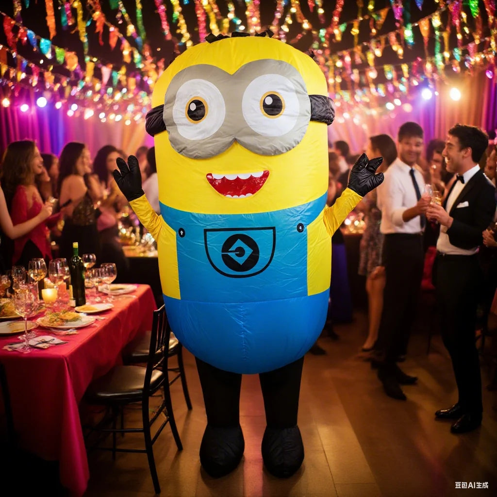 Costume Gonflable Minion Unisexe pour Adultes – Idéal pour Halloween et Fêtes à Thème