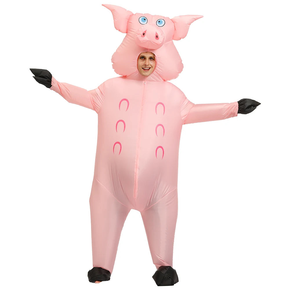 Costume Gonflable de Porc pour Adulte – Mascotte Peppa Pig pour Halloween et Fêtes