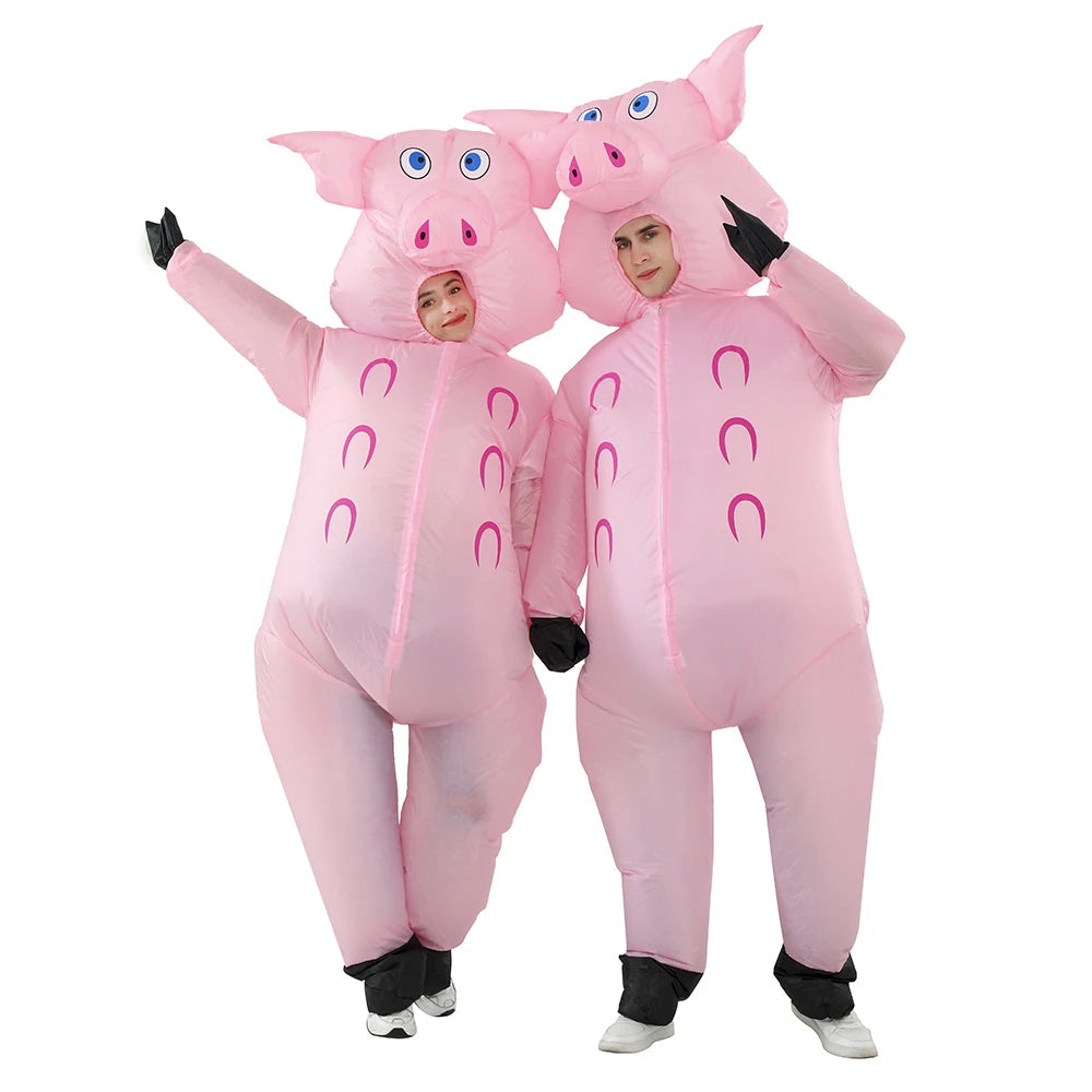 Costume Gonflable de Porc pour Adulte – Mascotte Peppa Pig pour Halloween et Fêtes