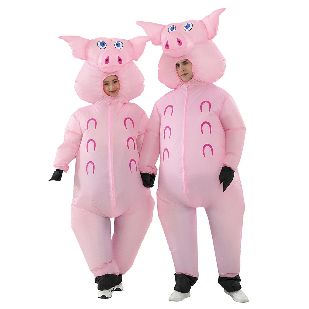 Costume Gonflable de Porc pour Adulte – Mascotte Peppa Pig pour Halloween et Fêtes