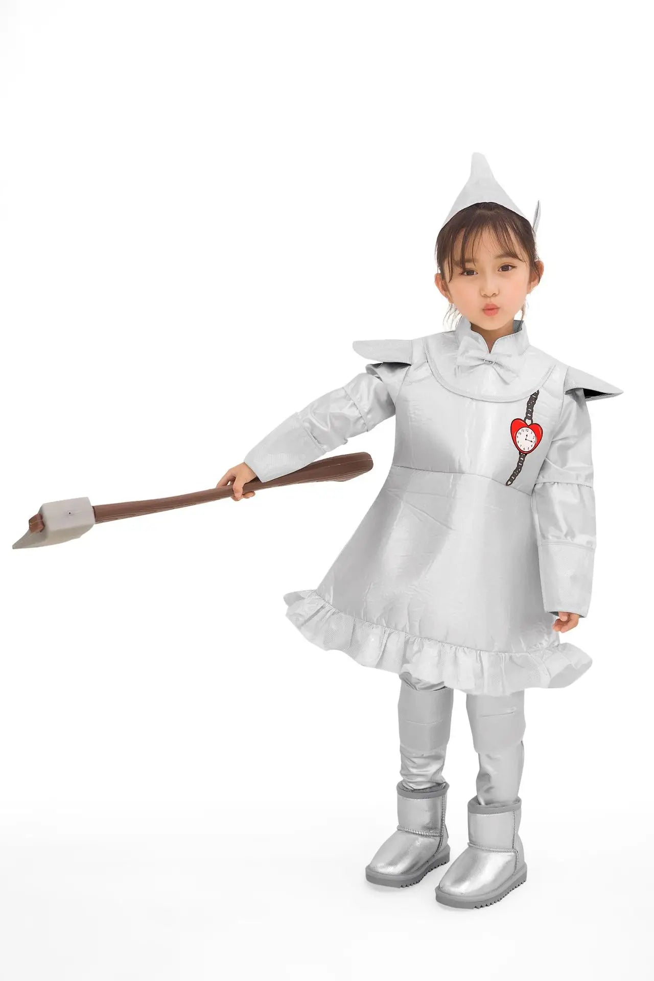 Costume Tin Man pour Parent et Enfant – Ensemble d'Halloween avec Détails Métalliques
