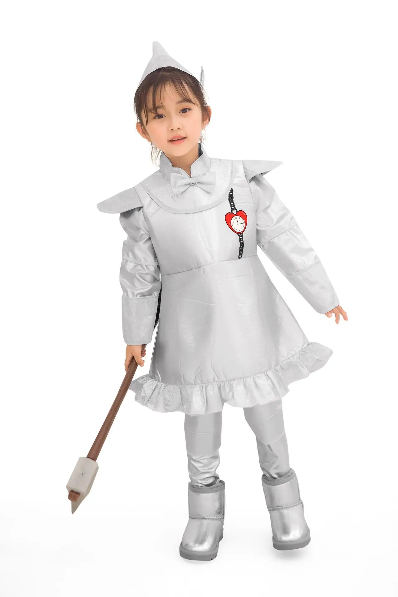 Costume Tin Man pour Parent et Enfant – Ensemble d'Halloween avec Détails Métalliques