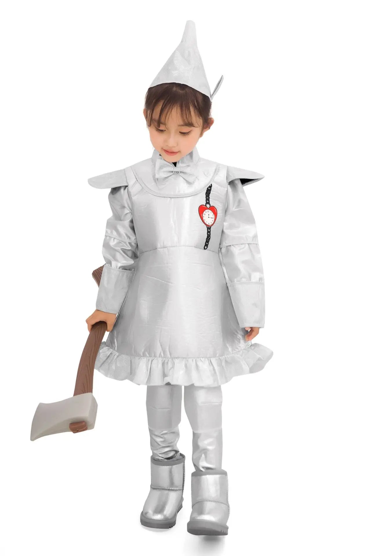 Costume Tin Man pour Parent et Enfant – Ensemble d'Halloween avec Détails Métalliques