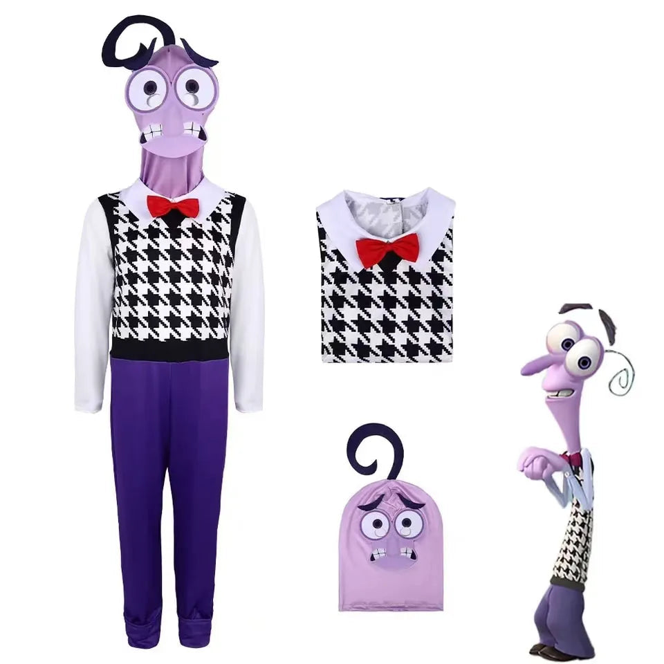 Costume Unisexe Inspiré de Inside Out pour Halloween – Ensemble Complet de Cosplay en Polyester pour Adultes et Enfants
