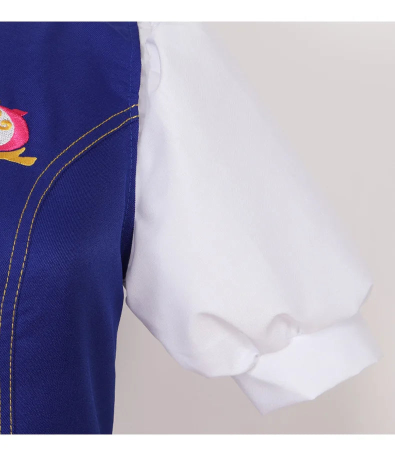 Costume d'Écolière Barbie Cosplay avec Gilet et Jupe à Carreaux pour Halloween