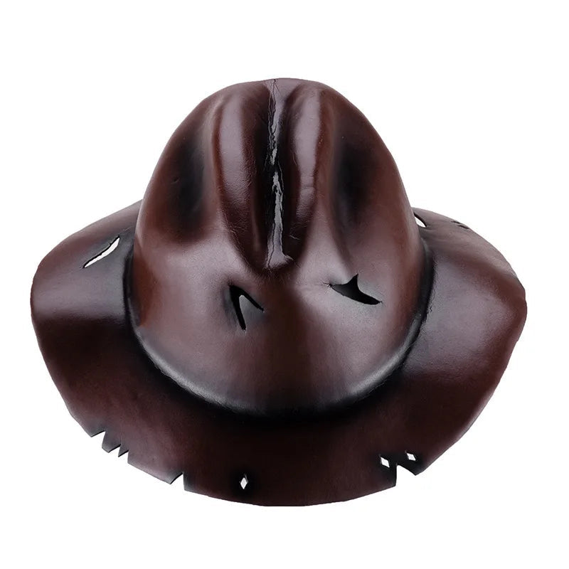 Halloween Costume Freddy Krueger for Adults with Striped Sweater, Fedora Hat, and Blade Glove