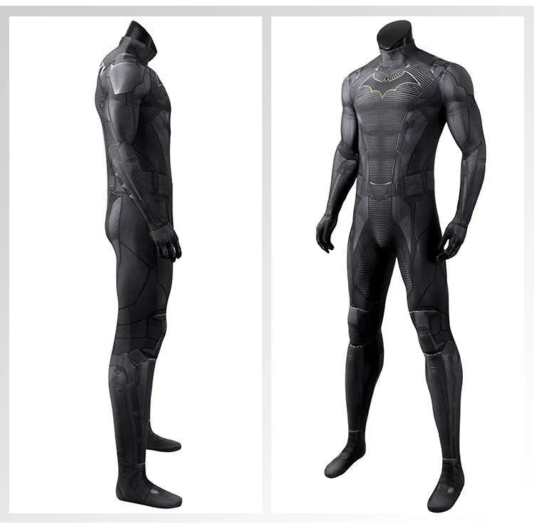 Costume de Batman en Spandex avec Cape pour Halloween et Cosplay – Unisexe, Ajustement Parfait