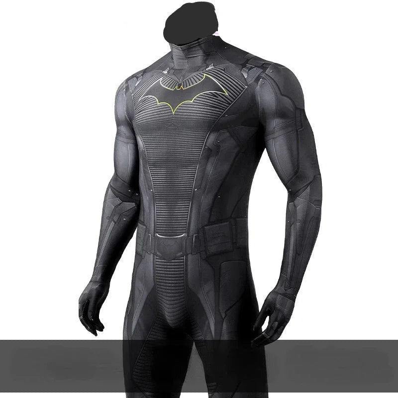 Costume de Batman en Spandex avec Cape pour Halloween et Cosplay – Unisexe, Ajustement Parfait