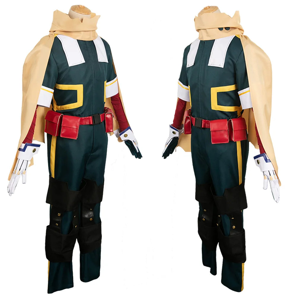 Costume de Cosplay Adulte Midoriya Izuku pour Halloween 2025 – Ensemble Complet avec Haut, Pantalon et Manteau