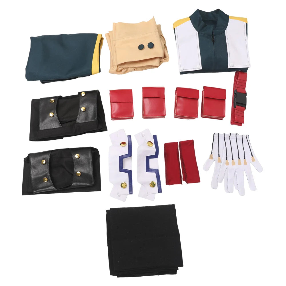 Costume de Cosplay Adulte Midoriya Izuku pour Halloween 2025 – Ensemble Complet avec Haut, Pantalon et Manteau