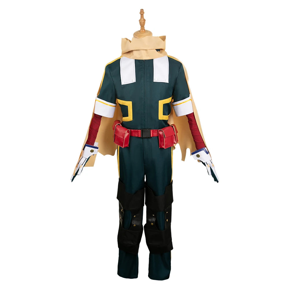 Costume de Cosplay Adulte Midoriya Izuku pour Halloween 2025 – Ensemble Complet avec Haut, Pantalon et Manteau