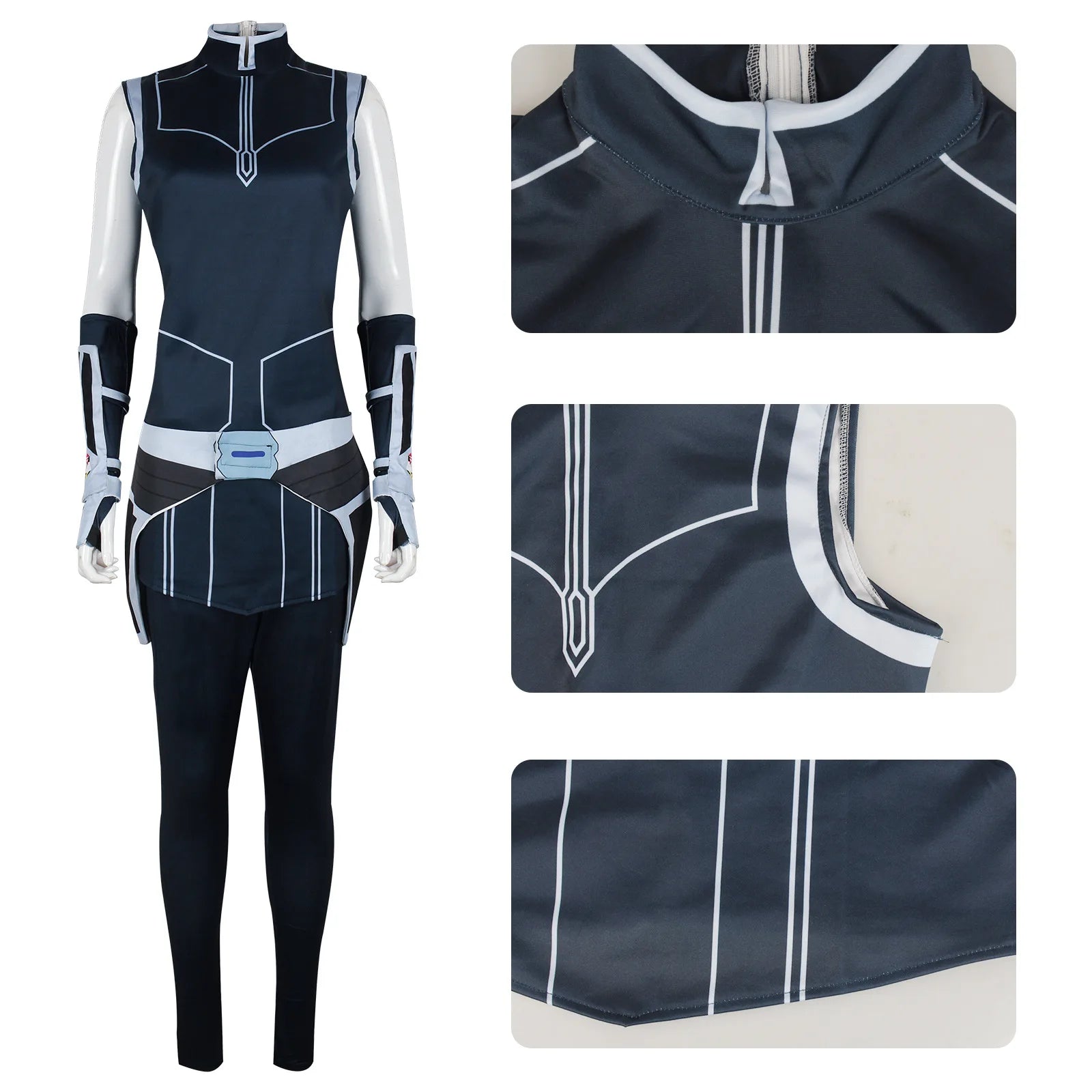 Costume de Cosplay Ahsoka Tano pour Femmes – Ensemble Complet pour Halloween et Comic Con