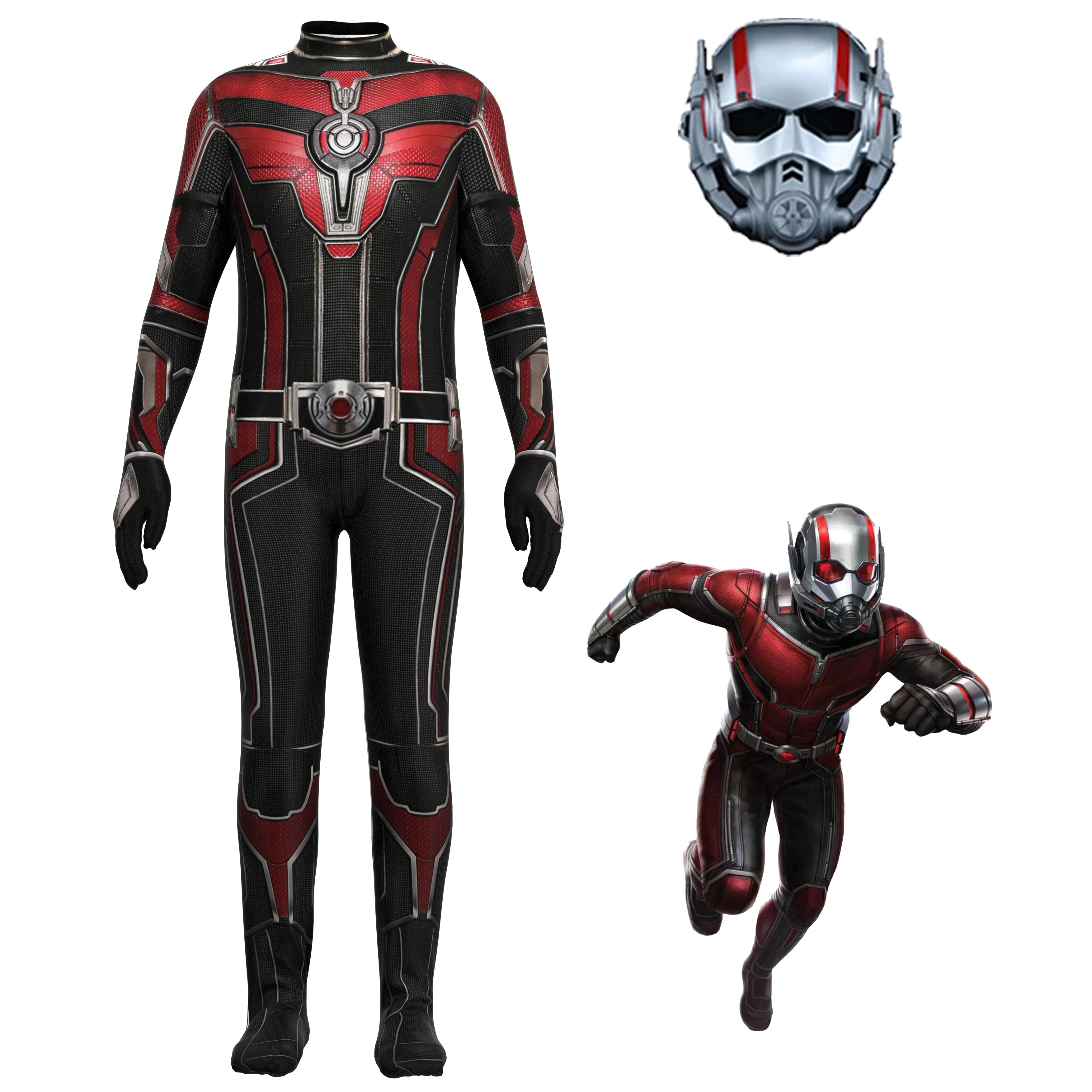 Costume de Cosplay Ant Man avec Casque – Ensemble Complet pour Halloween et Événements