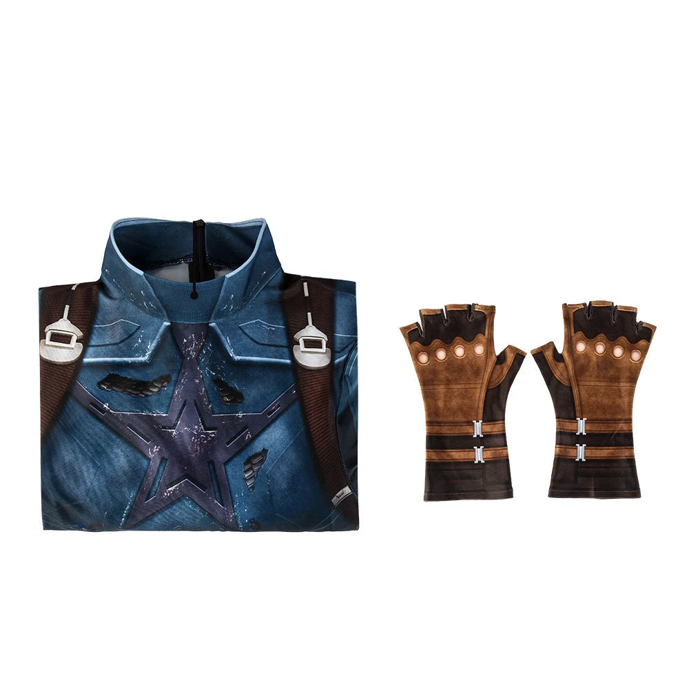 Costume de Cosplay Captain America en Spandex 3D – Combinaison Complète Unisexe