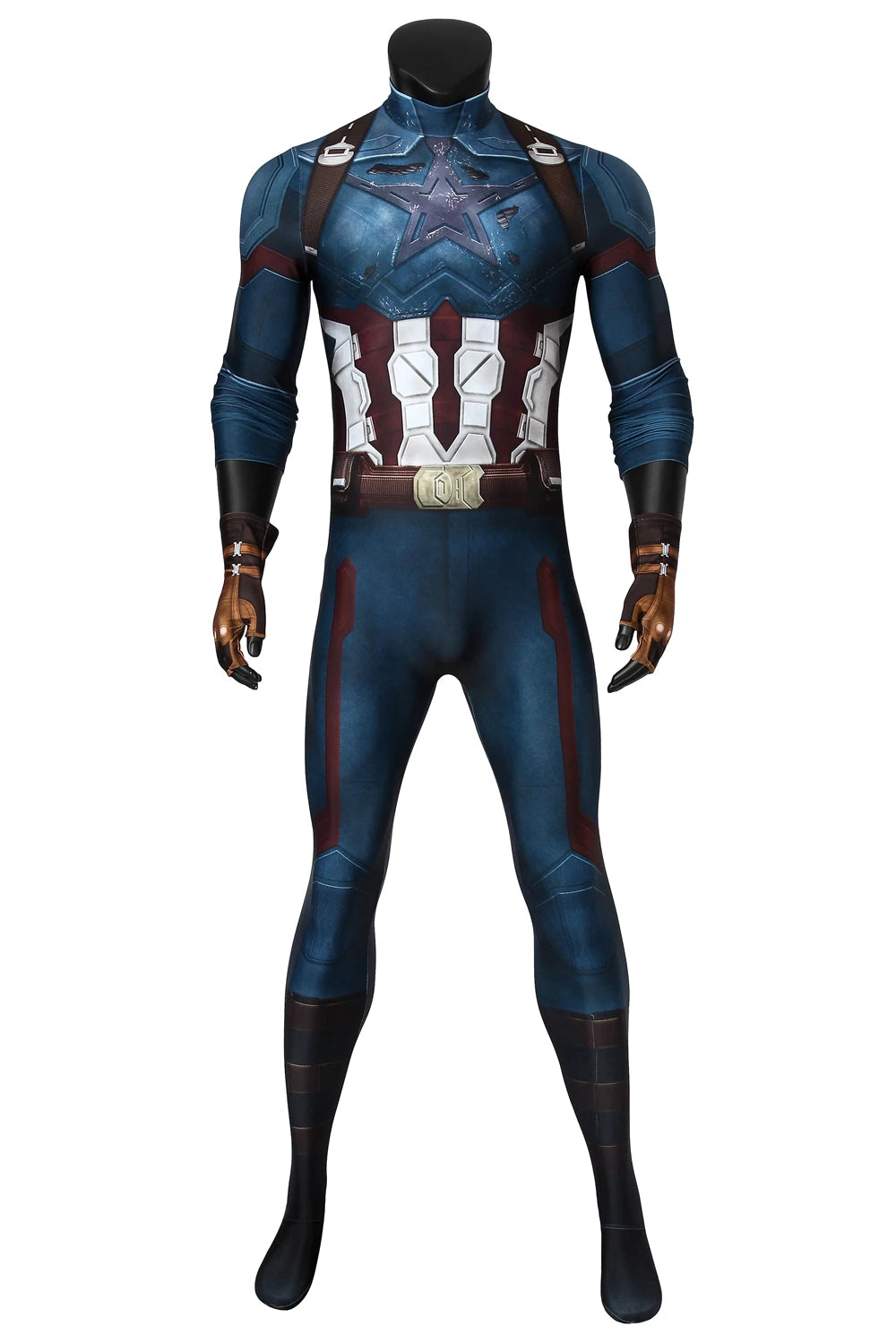 Costume de Cosplay Captain America en Spandex 3D – Combinaison Complète Unisexe