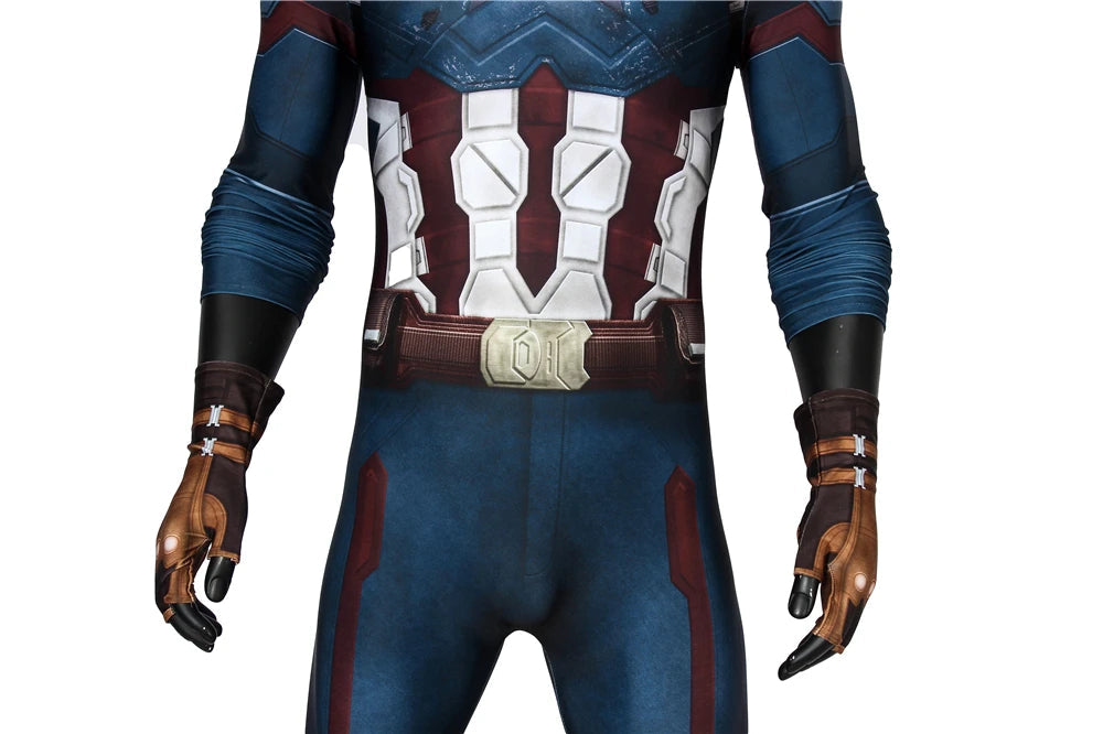 Costume de Cosplay Captain America en Spandex 3D – Combinaison Complète Unisexe