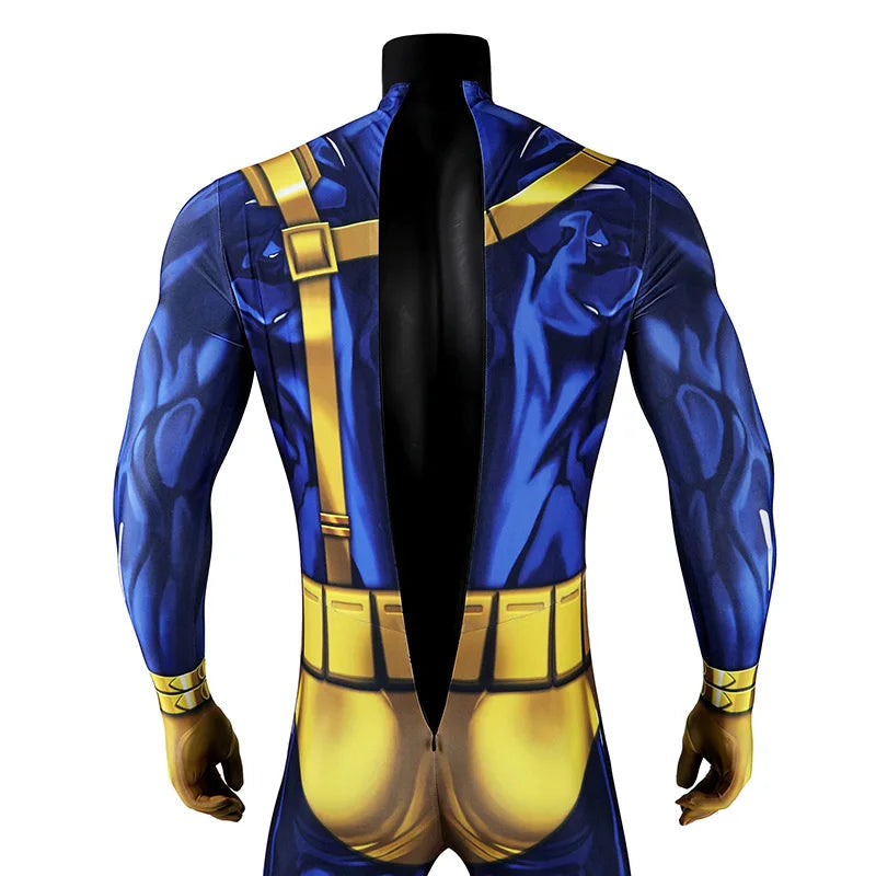 Costume de Cosplay Cyclope avec Combinaison Spandex et Masque pour Halloween