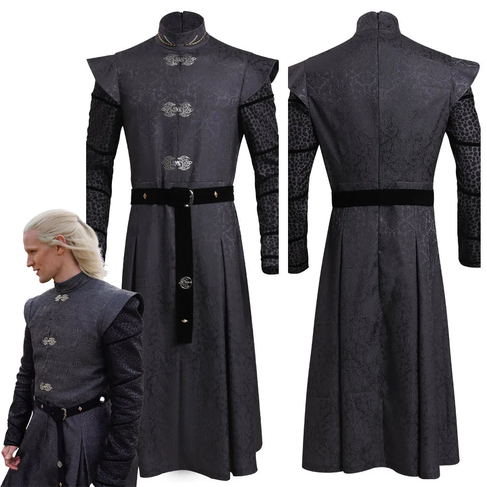 Costume de Cosplay Daemon Prince Dragon pour Hommes – Ensemble Complet avec Manteau, Ceinture et Sac de Taille