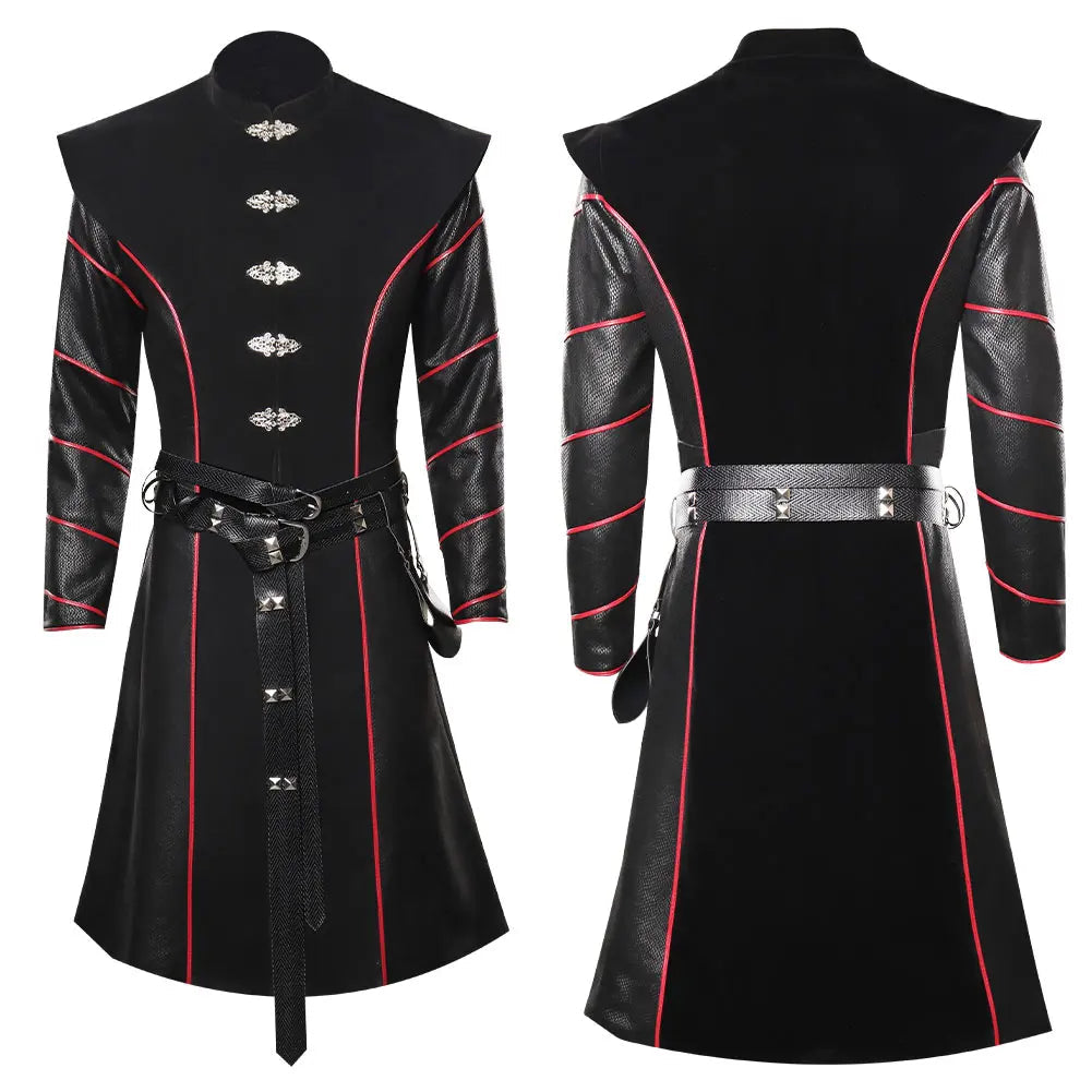 Costume de Cosplay Daemon Prince Dragon pour Hommes – Ensemble Complet avec Manteau, Ceinture et Sac de Taille