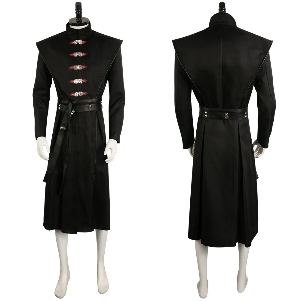 Costume de Cosplay Daemon Prince Dragon pour Hommes – Ensemble Complet avec Manteau, Ceinture et Sac de Taille