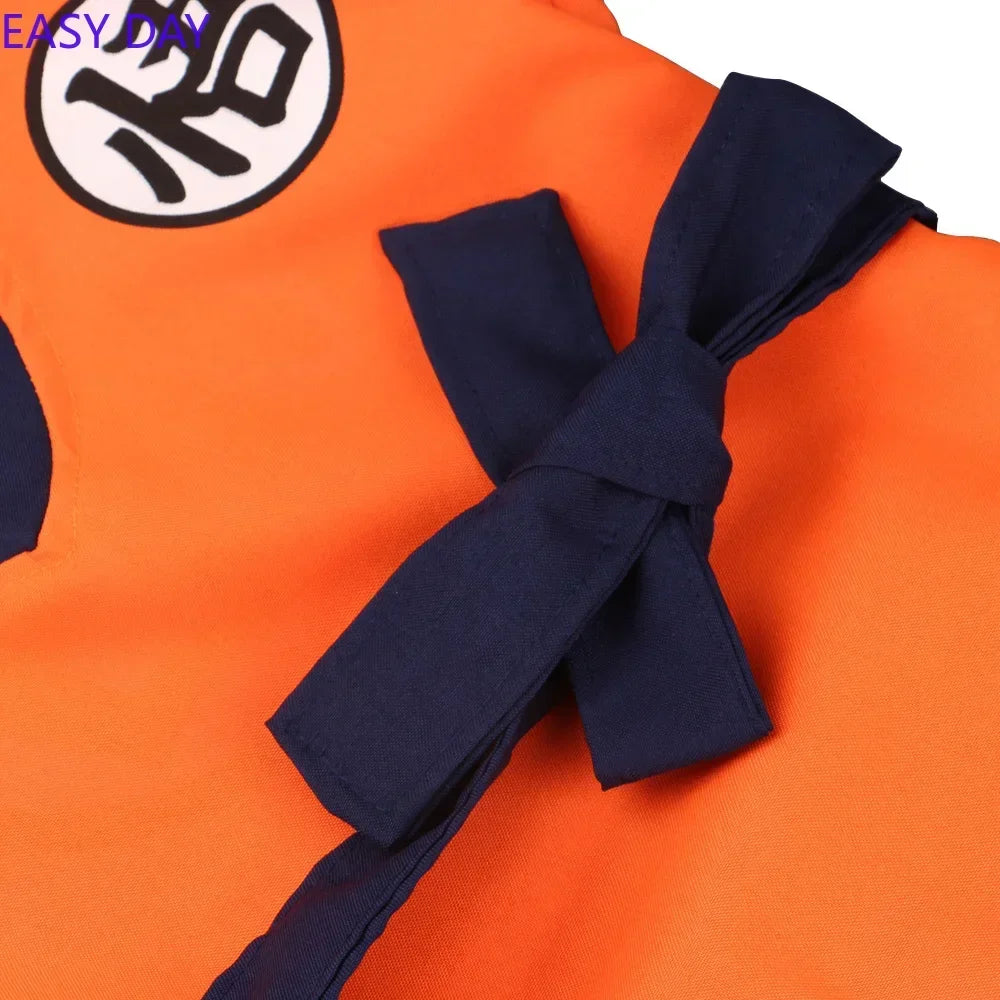 Costume de Cosplay Goku pour Enfants avec Perruque Super Saiyan – Tenue Complète pour Halloween