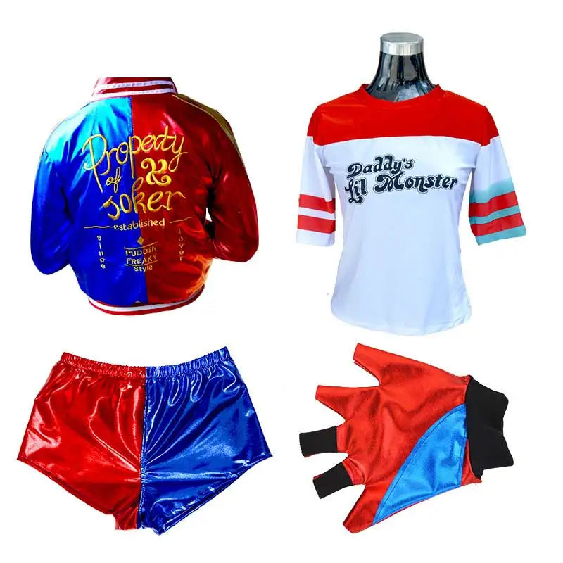 Costume de Cosplay Harley Quinn pour Femmes – Ensemble Complet pour Halloween 2025