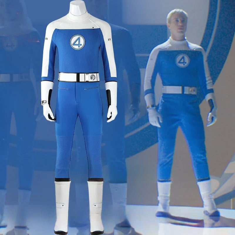 Costume de Cosplay Johnny Storm / Human Torch en Polyester – Idéal pour Halloween et Événements de Cosplay