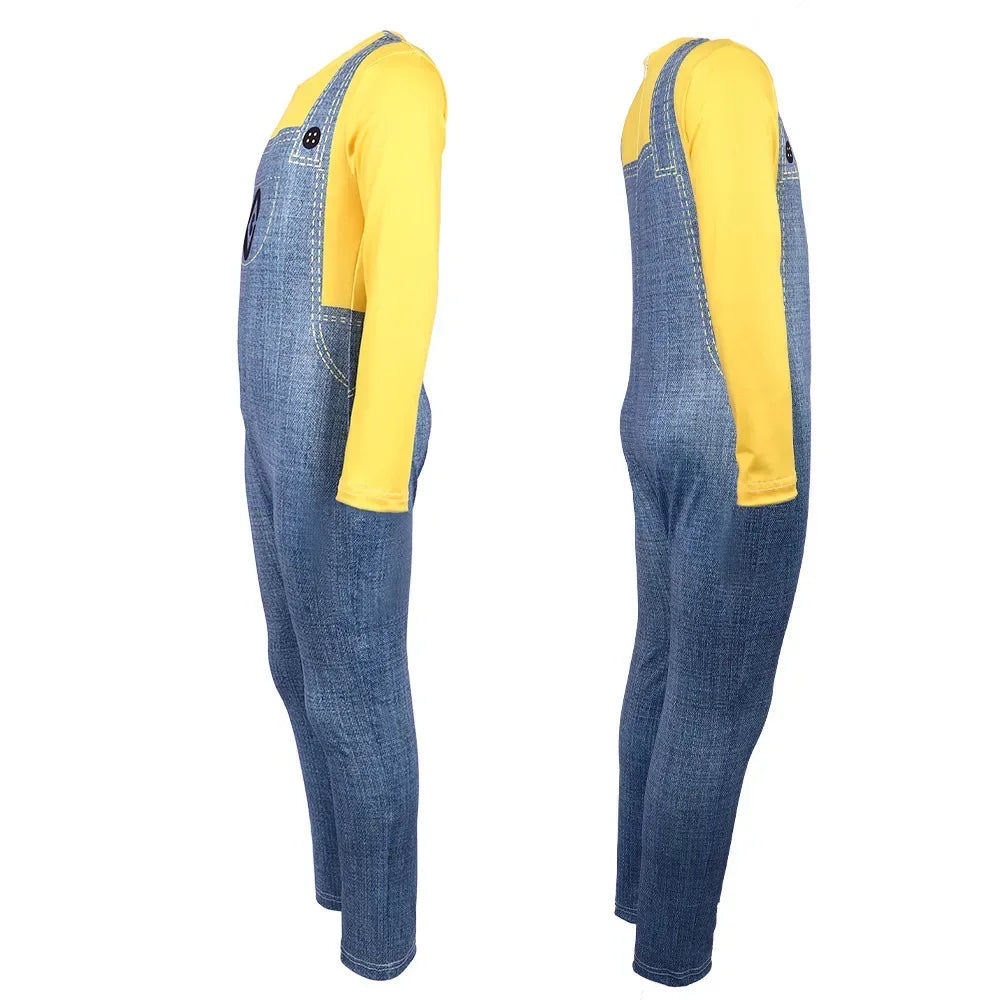 Costume de Cosplay Minions Unisexe pour Halloween – Ensemble Complet avec Couvre-Chef
