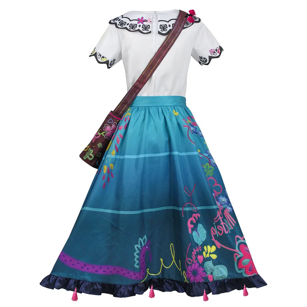 Mirabel Encanto Cosplay Costume with Wig and Accessories Included – Ideal for Halloween