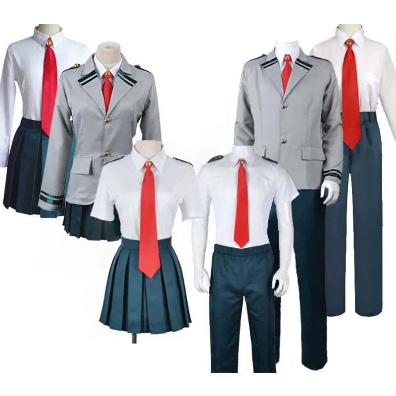 Costume de Cosplay Mon Héros Universitaire – Ensemble Uniforme Scolaire avec Blazer, Chemise, Cravate, Jupe ou Pantalon