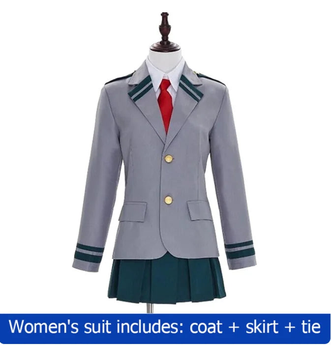 My Hero Academia Cosplay Costume – School Uniform Set with Blazer, Shirt, Tie, Skirt or Pants