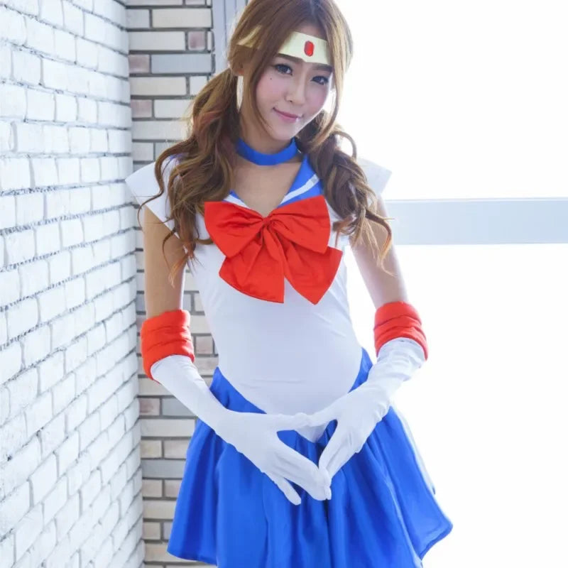 Costume de Cosplay Sailor Moon avec Robe et Perruque – Ensemble Halloween pour Femme