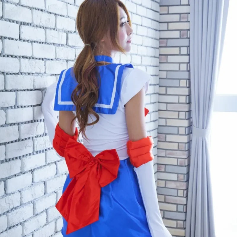 Costume de Cosplay Sailor Moon avec Robe et Perruque – Ensemble Halloween pour Femme