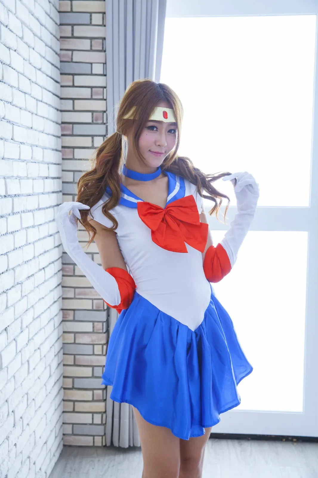 Costume de Cosplay Sailor Moon avec Robe et Perruque – Ensemble Halloween pour Femme