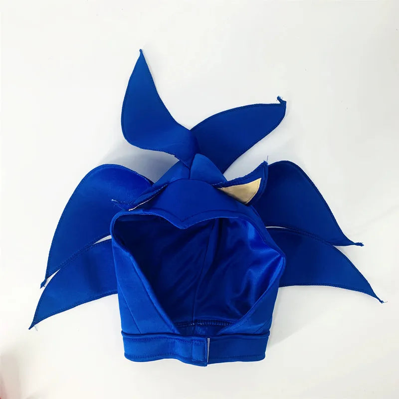Costume de Cosplay Sonics pour Enfants avec Capuche et Gants – Idéal pour Halloween et Festivals