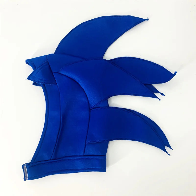 Costume de Cosplay Sonics pour Enfants avec Capuche et Gants – Idéal pour Halloween et Festivals
