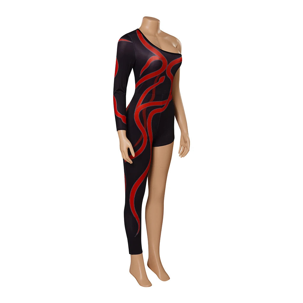 Costume de Jumpsuit Noir à Une Jambe pour Femmes – Parfait pour Événements et Concerts