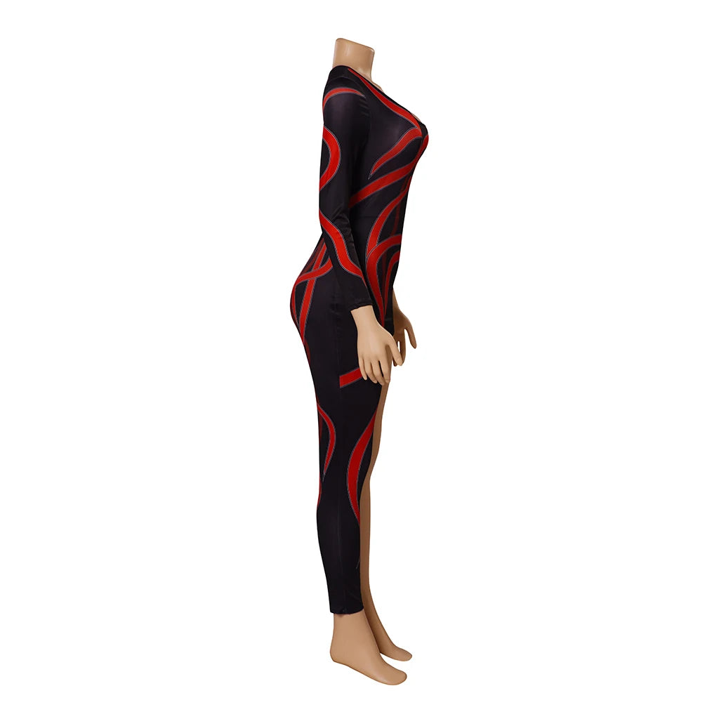 Costume de Jumpsuit Noir à Une Jambe pour Femmes – Parfait pour Événements et Concerts
