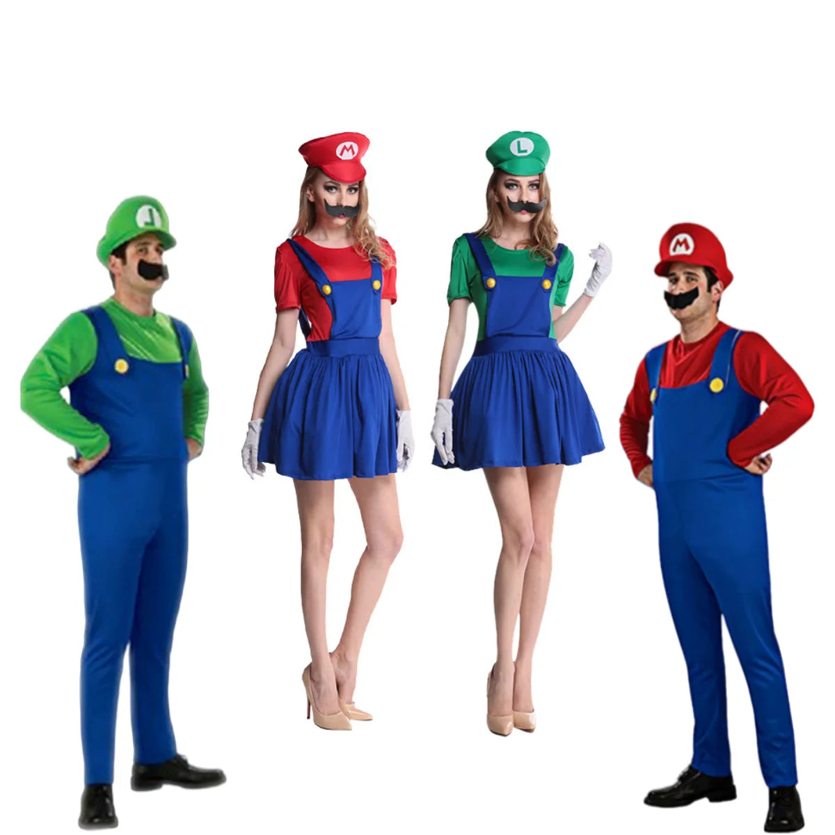 Costume de Luigi pour Adultes – Combinaison Complète de Cosplay Halloween 2025