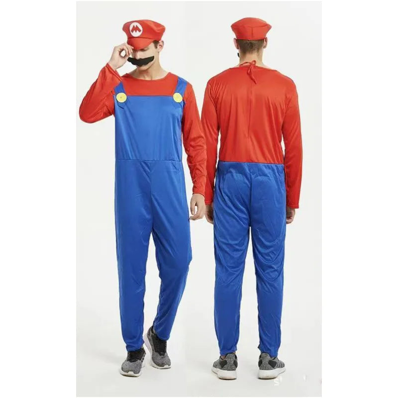 Costume de Luigi pour Adultes – Combinaison Complète de Cosplay Halloween 2025