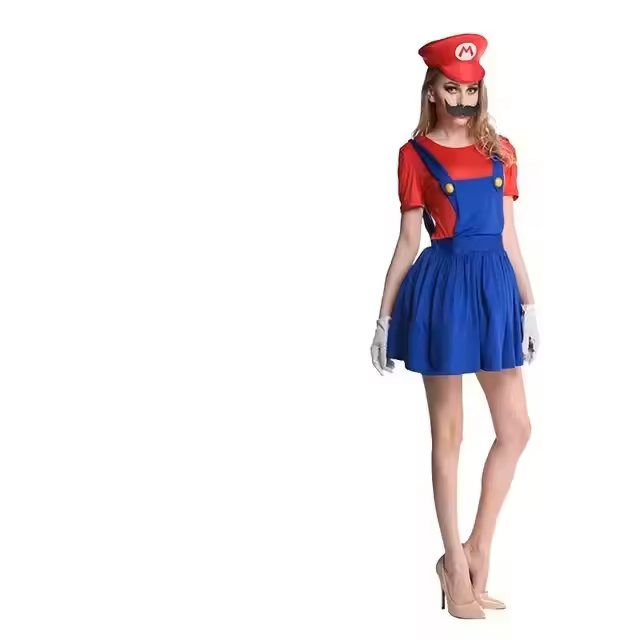Costume de Luigi pour Adultes – Combinaison Complète de Cosplay Halloween 2025