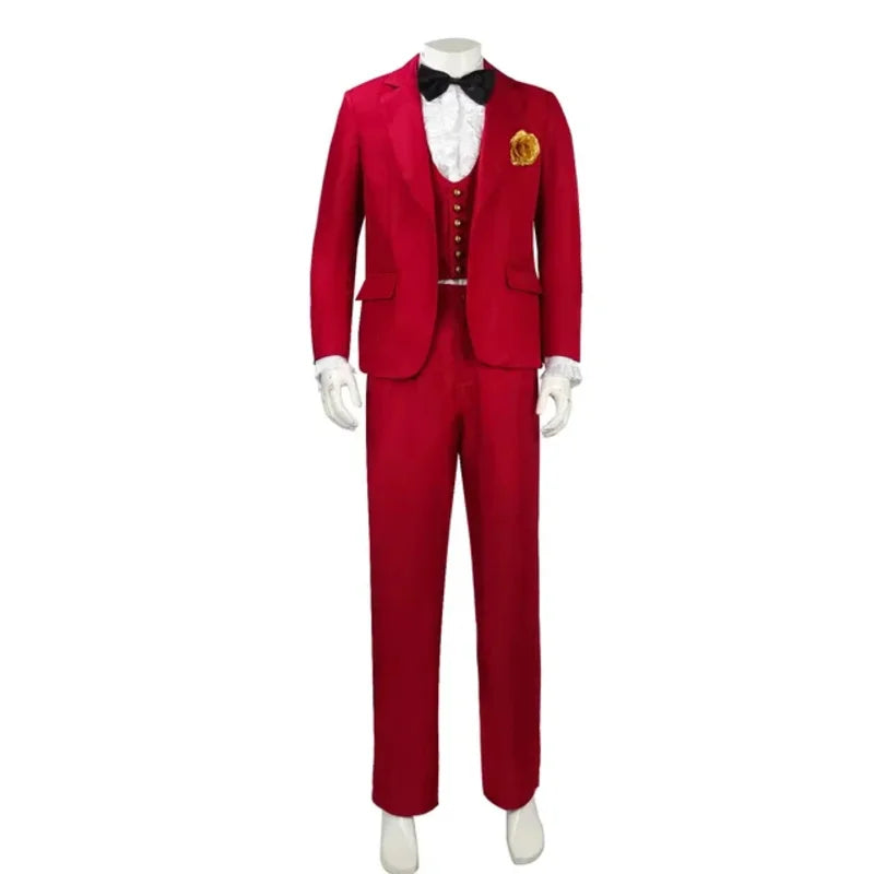 Costume de Mariée en Tulle Rouge pour Cosplay Beetlejuice – Robe Dramatique pour Halloween