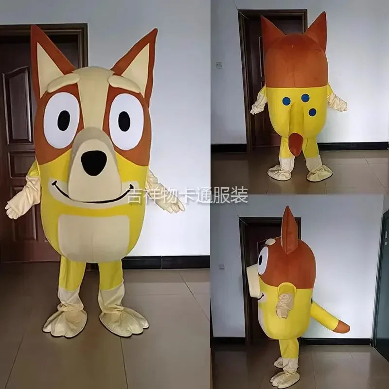 Costume de Mascotte Adulte Bluey Bingo Dog pour Halloween 2025 – Déguisement de Personnage de Télévision